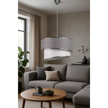 Eslight Ruzgar Modern Tekli Sarkıt Avize Açık Gri E65