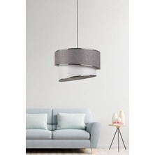 Eslight Ruzgar Modern Tekli Sarkıt Avize Açık Gri E65