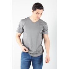 Mckanzie 2021 V Yaka Basic Süprem Regular Fit T-Shirt