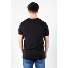 2122 Üç Düğme Hakim Yaka Ribana Modern Fit T-shirt