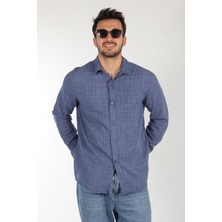 1133 Cepsiz Keten Regular Fit Gömlek