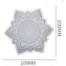 ElHobi çiçek desenli dekoratif silikon kalıp - 109x109 mm-Kod:389
