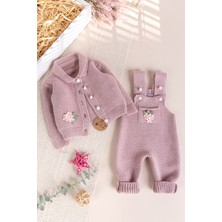 Babymod Triko Kışlık Kız Bebek Salopet Takım Tulum Set