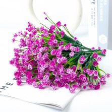 6lı Set Yapay Çiçek Sazlı Lotus Lila Renk 7 Dal Plastik  30CM