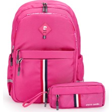 Pierre Cardin 2'li Okul Çantası Seti Unisex Çocuk Çok Gözlü Sırt Okul Çantası ve Kalemlik 07PCT180011