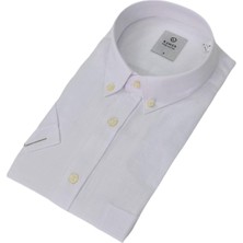 Erkek Klasik Düz Renk Kısa Kol Gömlek Pamuklu 9410 BGL-ST04746