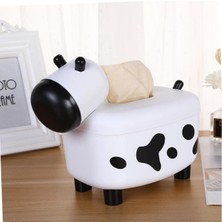 Sevimli Inek Tasarımlı Mıknatıslı Tuzluk ve Peçetelik