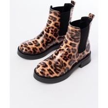 Rivina 02-2137 Leopar Lastikli Günlük Kadın Bot