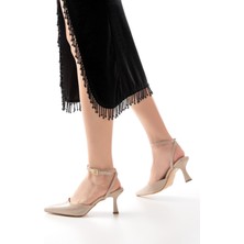 Rivina ST-004 Ten Rugan Günlük 7 cm Topuklu Bayan Ayakkabı