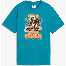 Puma Graphic Super Çocuk Mavi T-Shirt.66