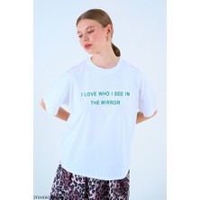 Mirror T-Shirt-Beyaz-Yeşil