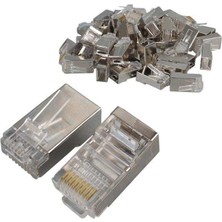 Metal RJ45 Cat5 100 Adet Metal Uç 8p/8c
