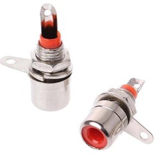 Tos Fiş Rca Şase Konnektör Somunlu Kırmızı