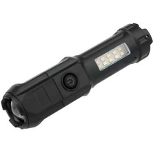 Powermaster 109-B Zoomlu Flash Özellikli Smd ve Power Led’li Şarjlı Plastik Kasa El Feneri (Powerbank Özellikli)