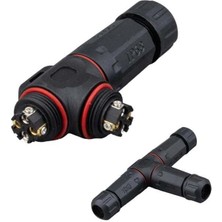 Powermaster PM-24596 4 Pin Telli 3'lü Tip IP68 Su Geçirmez RJ45 Konnektör