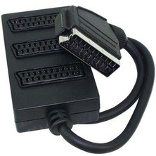 Elektromer 3'lü Scart Dağıtıcı (1 Erkek-3 Dişi Scart)