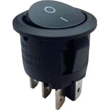 IC-133-6 Yuvarlak Siyah 6p On/off Anahtar