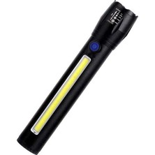 Powermaster Metal Flashlight Power Ledli Şarjlı El Feneri PM-14621