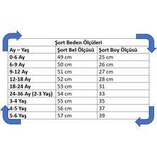 Çocuk Müslin Şort Tişörtlü Şort Takım  Yeşil - Turuncu - Tarçın Renkler 0-6 Yaş