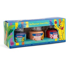 3'lü Kokulu Mum Seti Haribo Adası - Orman Partisi, Kavun Karışımı, Şeftali Cenneti