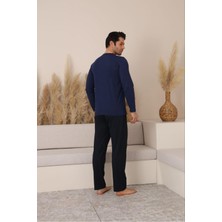 Erkek Pamuklu Baskılı Alt Üst Pijama Takımı