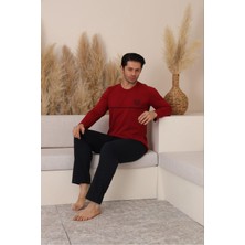Erkek Pamuklu Baskılı Alt Üst Pijama Takımı