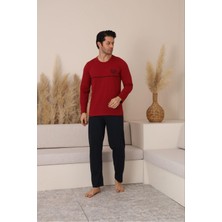 Erkek Pamuklu Baskılı Alt Üst Pijama Takımı