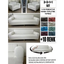 %100 Pamuk Fransız Kumaş 3+3+1+1 Komple Giydirme Kanepe&çekyat, Bohem, Porto, Vb Model Koltuk Kılıfı