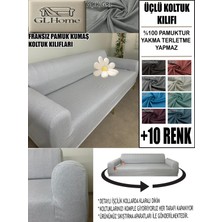 %100 Pamuk Fransız Kumaş 3 Lü Komple Giydirme Kanepe & Çekyat, Bohem, Porto, Vb. Model Koltuk Kılıfı