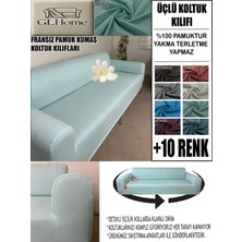 %100 Pamuk Fransız Kumaş 3 Lü Komple Giydirme Kanepe & Çekyat, Bohem, Porto, Vb. Model Koltuk Kılıfı