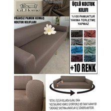 %100 Pamuk Fransız Kumaş 3 Lü Komple Giydirme Kanepe & Çekyat, Bohem, Porto, Vb. Model Koltuk Kılıfı