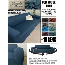 %100 Pamuk Fransız Kumaş 3 Lü Komple Giydirme Kanepe & Çekyat, Bohem, Porto, Vb. Model Koltuk Kılıfı