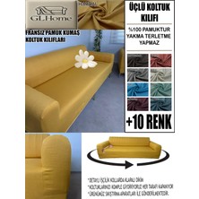 %100 Pamuk Fransız Kumaş 3 Lü Komple Giydirme Kanepe & Çekyat, Bohem, Porto, Vb. Model Koltuk Kılıfı