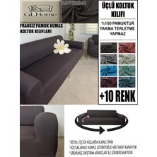 %100 Pamuk Fransız Kumaş 3 Lü Komple Giydirme Kanepe & Çekyat, Bohem, Porto, Vb. Model Koltuk Kılıfı