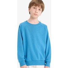 DeFacto Bisiklet Yaka Basic Düz Okul Sweatshirt Erkek Çocuk E8415A825AU