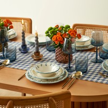 Bella Maison Mabel Stoneware 24 Parça 6 Kişilik Yemek Takımı Mavi