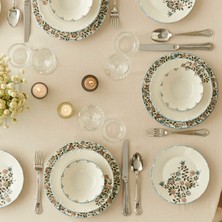 Bella Maison Vintage Porselen 24 Parça 6 Kişilik Yemek Takımı Mavi