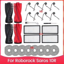 Oasis Oasis Roborock Saros 10R Robot Vakum Ana Yan Fırça Hepa Filtre Mop Bez Aksesuarları (Yurt Dışından)