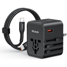 Mcdodo CP-3260 25W  Evrensel Seyahat Adaptör Type-C To Type-C Kablo Dahili