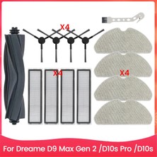 Oasis Oasis Roborock Saros Için Aksesuarlar 10 / S9 Maxv Ultra Vakum Parçaları Ana Roller Yan Fırça Hepa Filtre Mop Bez Toz Çantası (Yurt Dışından)