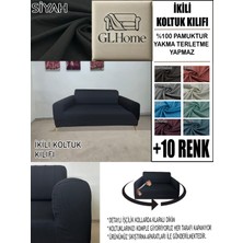%100 Pamuk Fransız Kumaş Çift Kişilik Komple Giydirme 2'li Kanepe, Bohem, Vb Model Koltuk Kılıfı