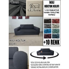 %100 Pamuk Fransız Kumaş Çift Kişilik Komple Giydirme 2'li Kanepe, Bohem, Vb Model Koltuk Kılıfı
