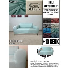 %100 Pamuk Fransız Kumaş Çift Kişilik Komple Giydirme 2'li Kanepe, Bohem, Vb Model Koltuk Kılıfı