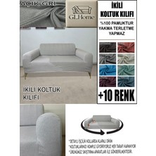 %100 Pamuk Fransız Kumaş Çift Kişilik Komple Giydirme 2'li Kanepe, Bohem, Vb Model Koltuk Kılıfı