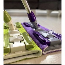 Manor Yer Mopu Fayans Cam Duvar Yüzey Temizlik Mikrofiber Mandallı Mop (1 Adet Yedek Bez Hediye)