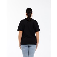 Murphy Bisiklet Yaka %100 Organik Pamuk Büyük Beden T-Shirt Siyah