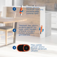 Macromax Focus Black Otomatik Temizlik Seti, Pedalsız Döner Sıkmalı 360 Başlıklı Mikrofiber Paspas
