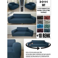 %100 Pamuk Fransız Kumaş 3+2+1+1 Komple Giydirme Kanepe&çekyat, Bohem, Vb. Model Koltuk Kılıfı
