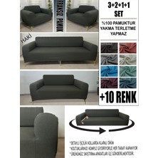 %100 Pamuk Fransız Kumaş 3+2+1+1 Komple Giydirme Kanepe&çekyat, Bohem, Vb. Model Koltuk Kılıfı