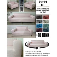 %100 Pamuk Fransız Kumaş 3+2+1+1 Komple Giydirme Kanepe&çekyat, Bohem, Vb. Model Koltuk Kılıfı